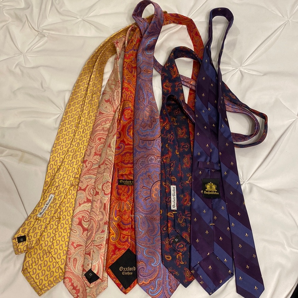 MENS SILK OXXFORD TIES - 6 for $325